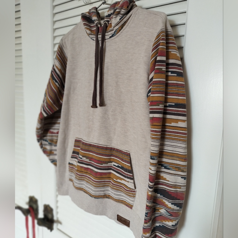 Ariat Chimayo Women's Pullover Hoodie Western Aztec Size Medium Beige
